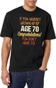Funny 70Th Birthday Gift Design 70 Years Old Funny Saying Tee T-Shirt for Men & Women, T-Shirts Graphic Tee - White