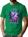 Funny Alpha Male Unicorn Concert Bootleg Graphic T-Shirt - Green