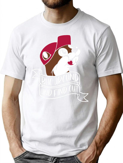 Funny BUC Around and Find Out Premium Heavyweight Cotton T-Shirt - Black