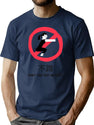 Funny Bad Translation Sign Bootleg Graphic T-Shirt - Navy