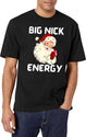 Funny Big Nick Energy Santa Vintage Xmas T-Shirt for Men & Women, T-Shirts Graphic Tee - White