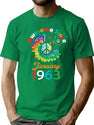 Funny Birthday Quote Awesome Since January 1963 Retro Birthday T-Shirt for Men & Women, T-Shirts Graphic Tee - Green