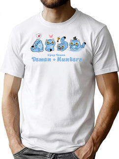 Funny Blue Cat Silly Movie Music T-Shirt for Men & Women, T-Shirts Graphic Tee - Black
