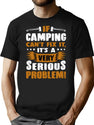 Funny Camping T Shirt Sayings If Camping Can'T Save T-Shirt for Men & Women, T-Shirts Graphic Tee - Black