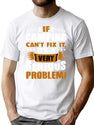 Funny Camping T Shirt Sayings If Camping Can'T Save T-Shirt for Men & Women, T-Shirts Graphic Tee - White