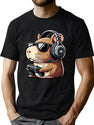 Funny Capybara Rodent Video Games T-Shirt for Men & Women, T-Shirts Graphic Tee - Green