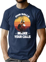 Funny Cell Tower Climber Vintage Art T-Shirt for Men & Women, T-Shirts Graphic Tee - Navy