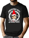 Funny Christmas Snitches Get Stitches Premium Heavyweight Cotton T-Shirt - Black