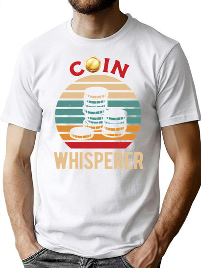 Funny Coin Collector (2) T-Shirt for Men & Women, T-Shirts Graphic Tee - Black