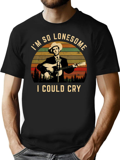 Funny Comedy Vintage 80S 90S Music Retro Country T-Shirt for Men & Women, T-Shirts Graphic Tee - Black