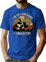 Funny Comedy Vintage 80S 90S Music Retro Country T-Shirt for Men & Women, T-Shirts Graphic Tee - Blue