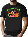 Funny Face (1) T-Shirt for Men & Women, T-Shirts Graphic Tee - Black