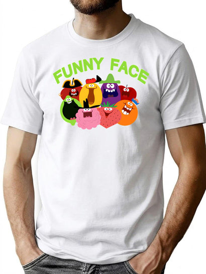 Funny Face (1) T-Shirt for Men & Women, T-Shirts Graphic Tee - Black