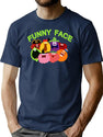 Funny Face (1) T-Shirt for Men & Women, T-Shirts Graphic Tee - Navy