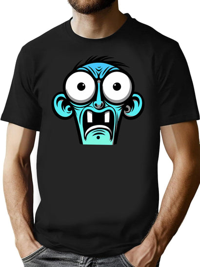 Funny Face T-Shirt for Men & Women, T-Shirts Graphic Tee - Black