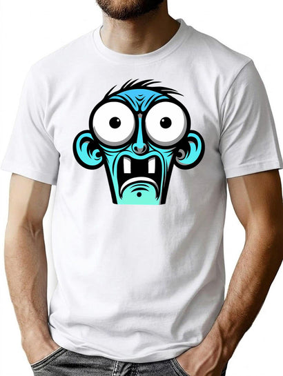 Funny Face T-Shirt for Men & Women, T-Shirts Graphic Tee - Black