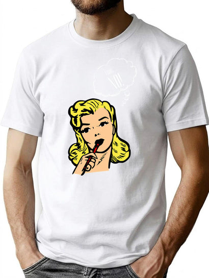 Funny Female Says No T-Shirt for Men & Women, T-Shirts Graphic Tee - Black