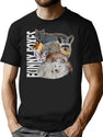 Funny Foxes Bootleg Bootleg Graphic T-Shirt - Black