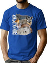 Funny Foxes Bootleg Bootleg Graphic T-Shirt - Blue