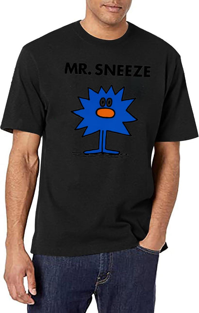 Funny Gift For Mr Sneeze Retro Vintage T-Shirt for Men & Women, T-Shirts Graphic Tee - Black
