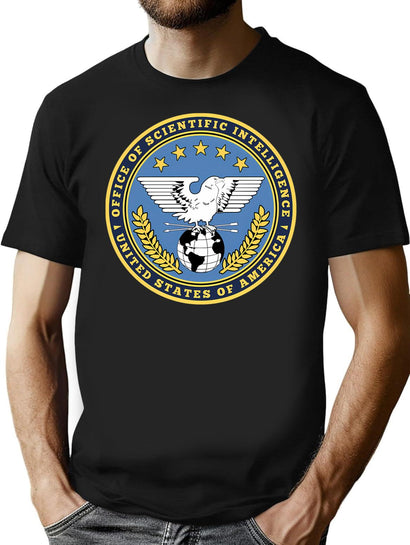 Funny Gifts Osi Office Of Scientific Intelligence Six Million Dollar Man Gift For Music Fans T-Shirt for Men & Women, T-Shirts Graphic Tee - Black