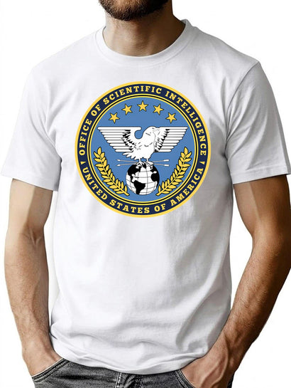 Funny Gifts Osi Office Of Scientific Intelligence Six Million Dollar Man Gift For Music Fans T-Shirt for Men & Women, T-Shirts Graphic Tee - Black