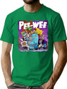 Funny Gifts Pee Weethrow Back Vintage Style Tees T-Shirt for Men & Women, T-Shirts Graphic Tee - Green