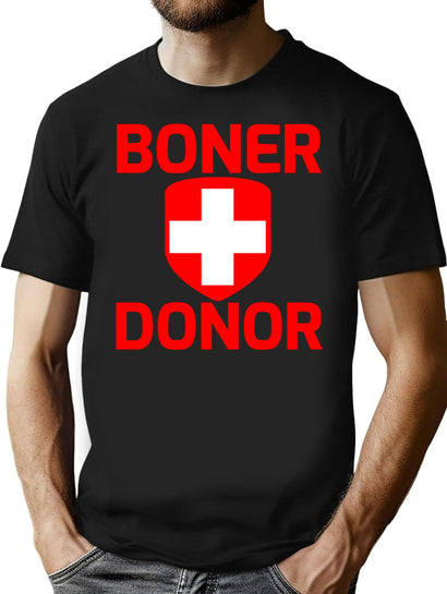 Funny Hubie Halloween Mom Boner Doner T-Shirt for Men & Women, T-Shirts Graphic Tee - Black