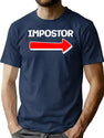 Funny Impostor Arrow -Among Us Premium Heavyweight Cotton T-Shirt - Navy