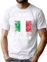 Funny Italian Gift I'M Not Yelling I'M Italian - Retro Italy Flag - Italy Pride T-Shirt for Men & Women, T-Shirts Graphic Tee - White
