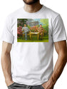 Funny North Korea Propaganda Poster Print T-Shirt T-Shirt for Men & Women, T-Shirts Graphic Tee - White