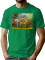 Funny North Korea Propaganda Poster Print T-Shirt T-Shirt for Men & Women, T-Shirts Graphic Tee - Green