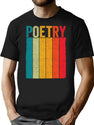 Funny Retro Vintage Poetry Shirt Poetry Shirt Poem Writer Shirt Poet Gift Gift For Writer Eat Sleep Poetry Shirt Poetry Appreciation T-Shirt for Men & Women, T-Shirts Graphic Tee - Black