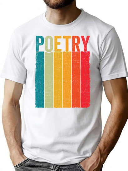 Funny Retro Vintage Poetry Shirt Poetry Shirt Poem Writer Shirt Poet Gift Gift For Writer Eat Sleep Poetry Shirt Poetry Appreciation T-Shirt for Men & Women, T-Shirts Graphic Tee - Black