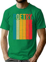 Funny Retro Vintage Poetry Shirt Poetry Shirt Poem Writer Shirt Poet Gift Gift For Writer Eat Sleep Poetry Shirt Poetry Appreciation T-Shirt for Men & Women, T-Shirts Graphic Tee - Green