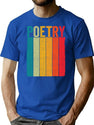 Funny Retro Vintage Poetry Shirt Poetry Shirt Poem Writer Shirt Poet Gift Gift For Writer Eat Sleep Poetry Shirt Poetry Appreciation T-Shirt for Men & Women, T-Shirts Graphic Tee - Blue