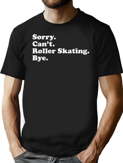Funny Roller Skating T-Shirt for Men & Women, T-Shirts Graphic Tee - Black