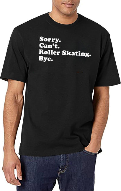 Funny Roller Skating T-Shirt for Men & Women, T-Shirts Graphic Tee - Black
