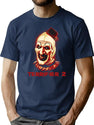 Funny Scary Clown Terror T-Shirt for Men & Women, T-Shirts Graphic Tee - Navy
