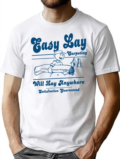 Funny Shirt - Easy Lay T-Shirt for Men & Women, T-Shirts Graphic Tee - Black