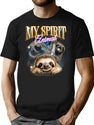 Funny Sloth Retro 90S Bootleg Bootleg Graphic T-Shirt - Black