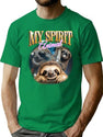 Funny Sloth Retro 90S Bootleg Bootleg Graphic T-Shirt - Green