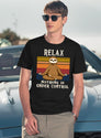 Funny Sloth Yoga Retro Vintage Gift T-Shirt for Men & Women, T-Shirts Graphic Tee - Navy