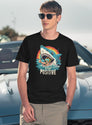 Funny Stay Positive T-Shirt for Men & Women, T-Shirts Graphic Tee - Navy