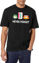 Funny Tech Never Forget Floppy Disk Cassette Tape T-Shirt for Men & Women, T-Shirts Graphic Tee - White