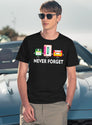 Funny Tech Never Forget Floppy Disk Cassette Tape T-Shirt for Men & Women, T-Shirts Graphic Tee - Navy