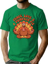 Funny Thanksgiving Turkey Yoga - Peace Love Pumpkin Pie T-Shirt for Men & Women, T-Shirts Graphic Tee - Green