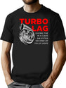 Funny Turbo Lag Car Boost Racing T-Shirt for Men & Women, T-Shirts Graphic Tee - Black