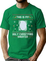 Funny Ugly Christmas Sweater with Mirror Premium Heavyweight Cotton T-Shirt - Green