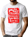 Funny Yelling Gamer Gaming Cute Online Pc Video Game Lover T-Shirt for Men & Women, T-Shirts Graphic Tee - White